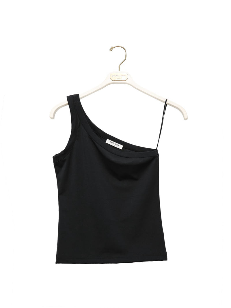 Paper Moon - Korean Women Fashion - #womensfashion - One Diagonal Line Shoulder Tank Top - 2
