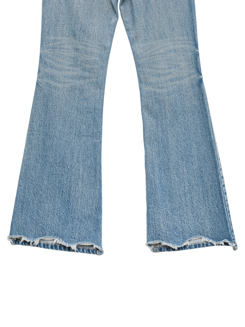 Paper Moon - Korean Women Fashion - #womensfashion - Classic Flared Denim Blue Jeans - 10