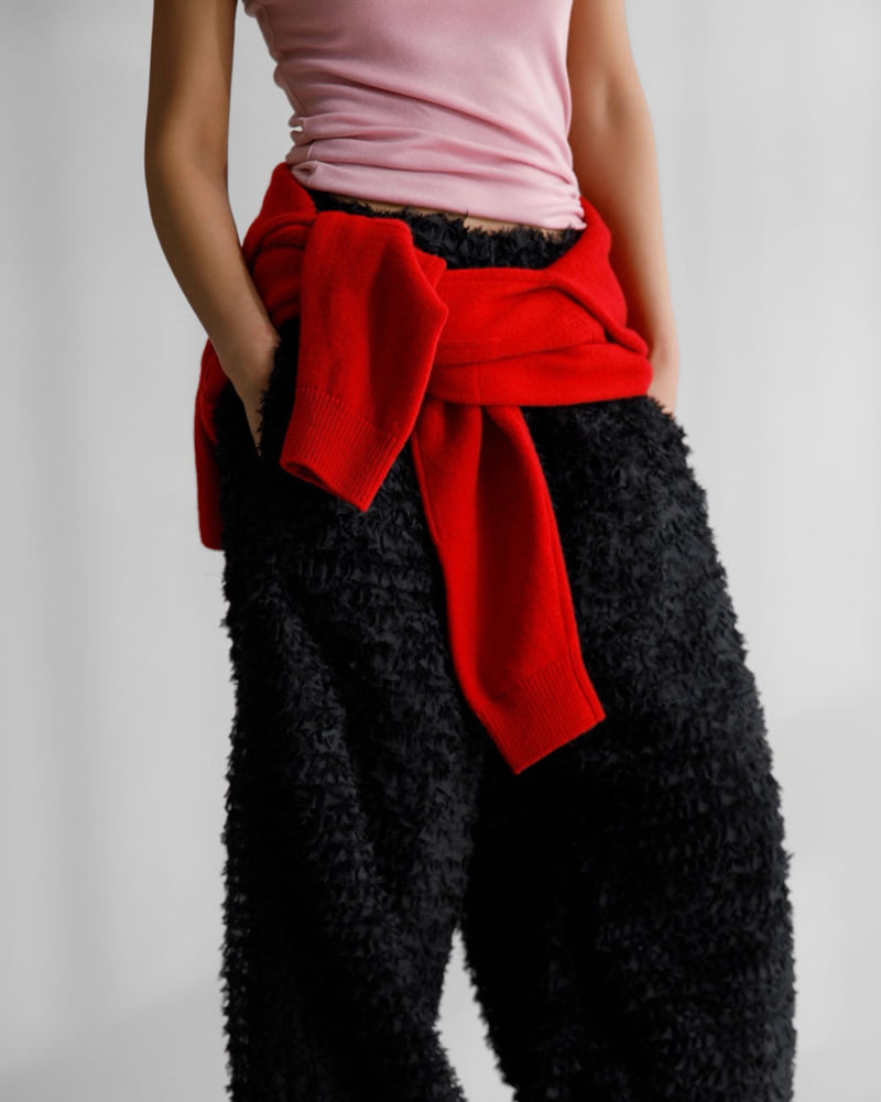 Paper Moon - Korean Women Fashion - #womensfashion - Lux Feather Lace Detail Wide Trousers