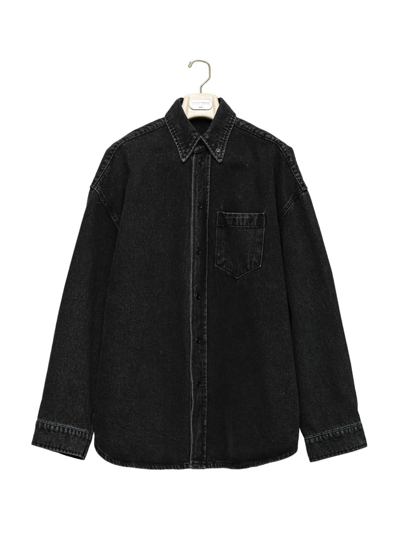 Paper Moon - Korean Women Fashion - #womensfashion - Maxi Oversized Washed Denim Button Down Shirt - 11