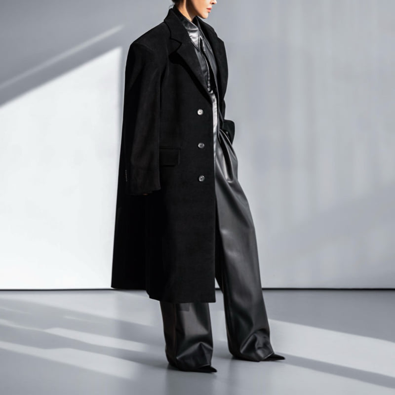 Paper Moon - Korean Women Fashion - #womensfashion - Oversized Hidden Button Single Dobby Coat