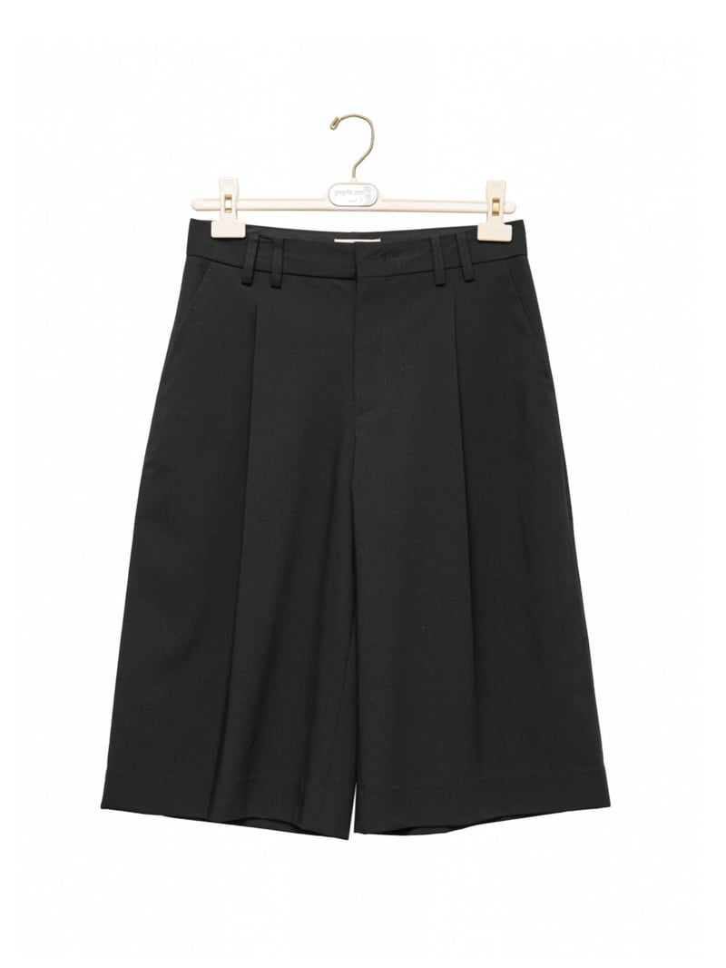Paper Moon - Korean Women Fashion - #womensfashion - Classic Wide Fit Bermuda Trouswers - 9