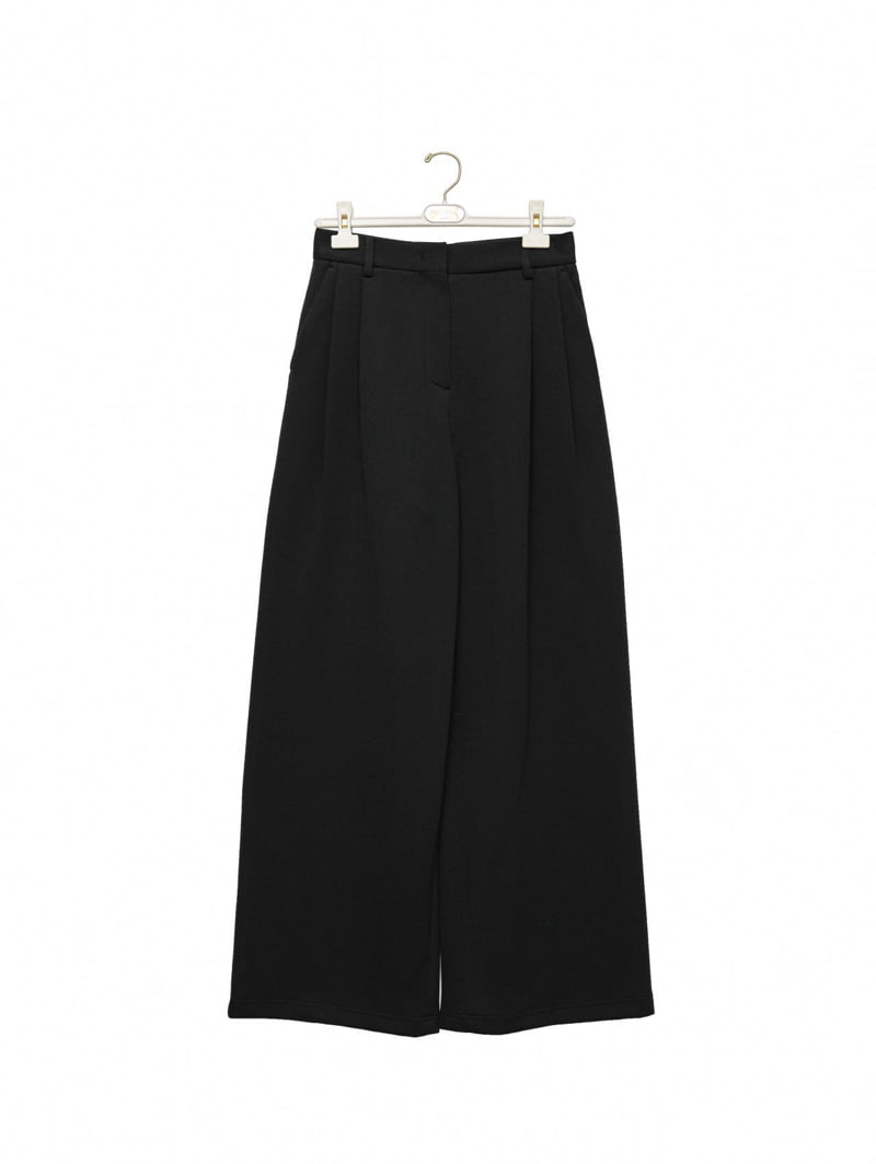 Paper Moon - Korean Women Fashion - #womensfashion - Sweat Wide Pintuck Trousers - 5