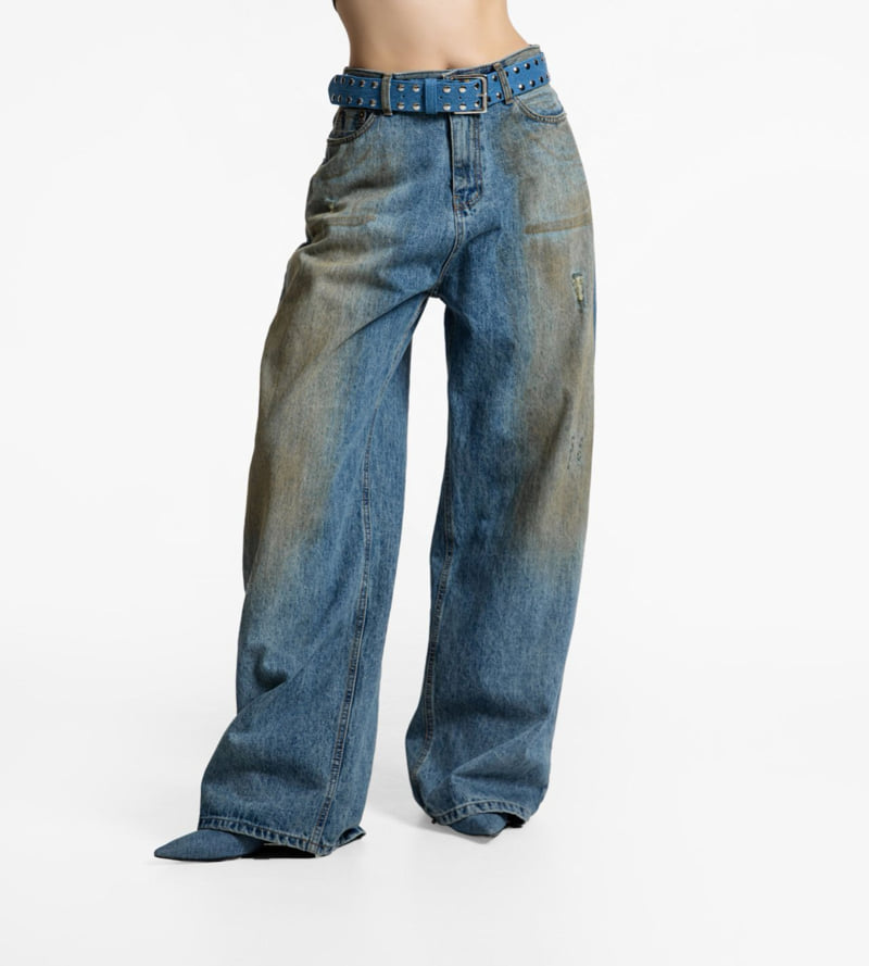 Paper Moon - Korean Women Fashion - #womensfashion - Denim Chunky Sturd Belt - 2