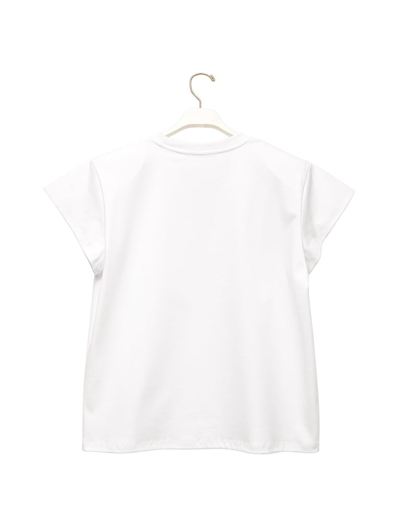 Paper Moon - Korean Women Fashion - #womensfashion - Padded Shoulder Wing Sleeve Tee - 5