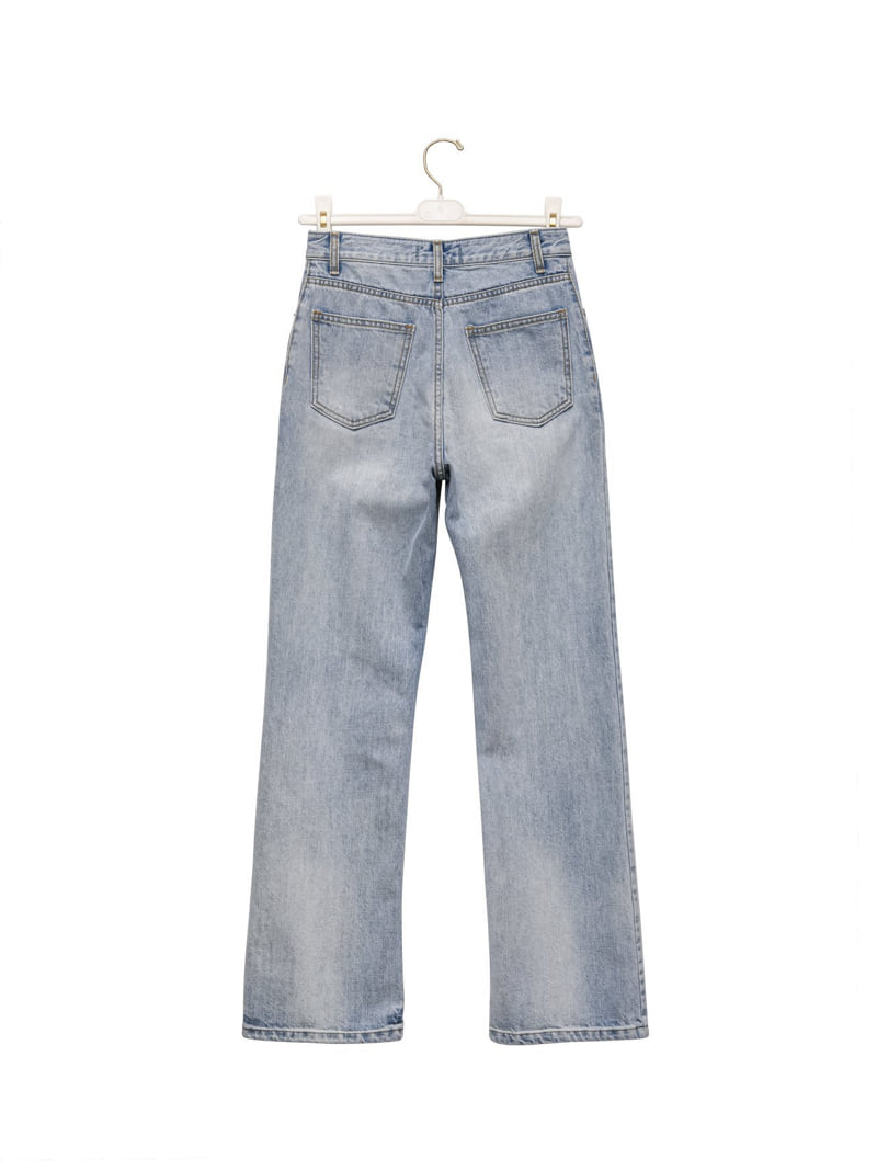 Paper Moon - Korean Women Fashion - #womensfashion - Classic Slim Fit Straight Blue Jeans - 6