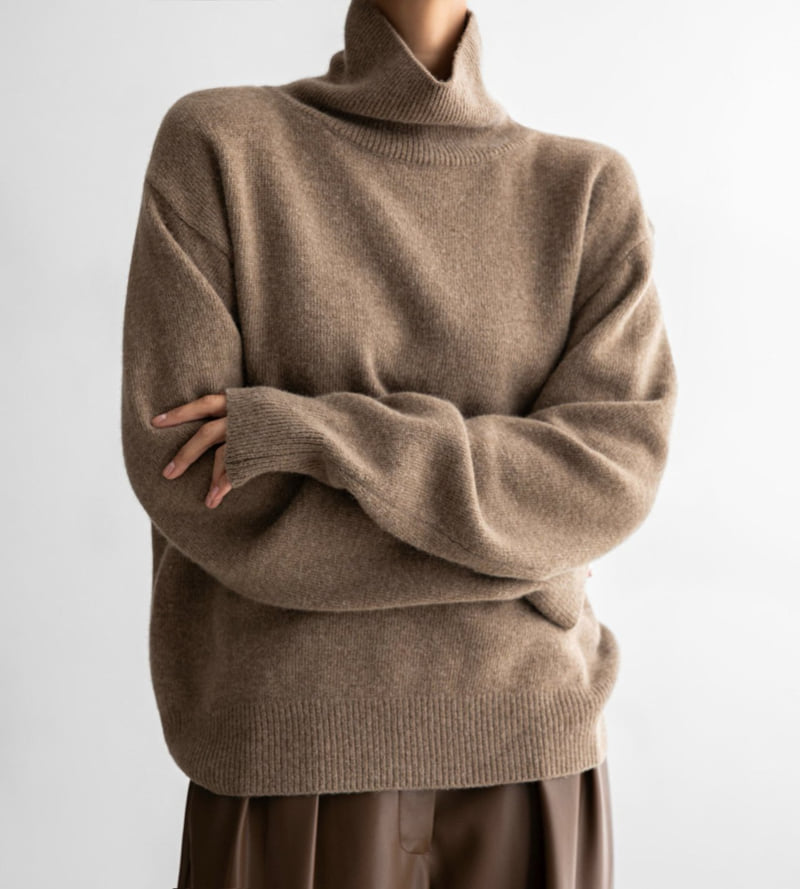 Paper Moon - Korean Women Fashion - #womensfashion - Classic Cashmere Blending Wool High Neck Knit Top - 2