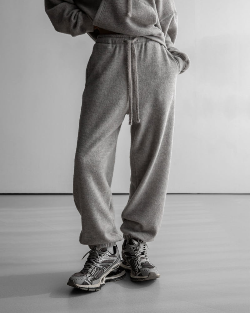 Paper Moon - Korean Women Fashion - #womensfashion - Hairy Texture Cozy Jogger Pants - 6