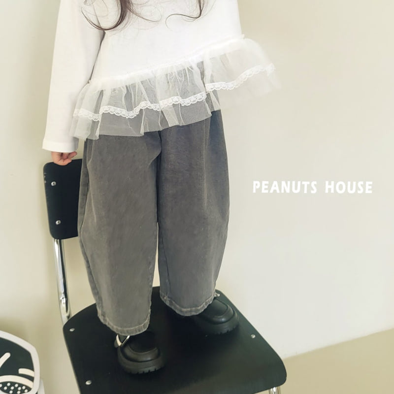 Peanuts - Korean Children Fashion - #Kfashion4kids - Pleated Black Denim Pants - 10