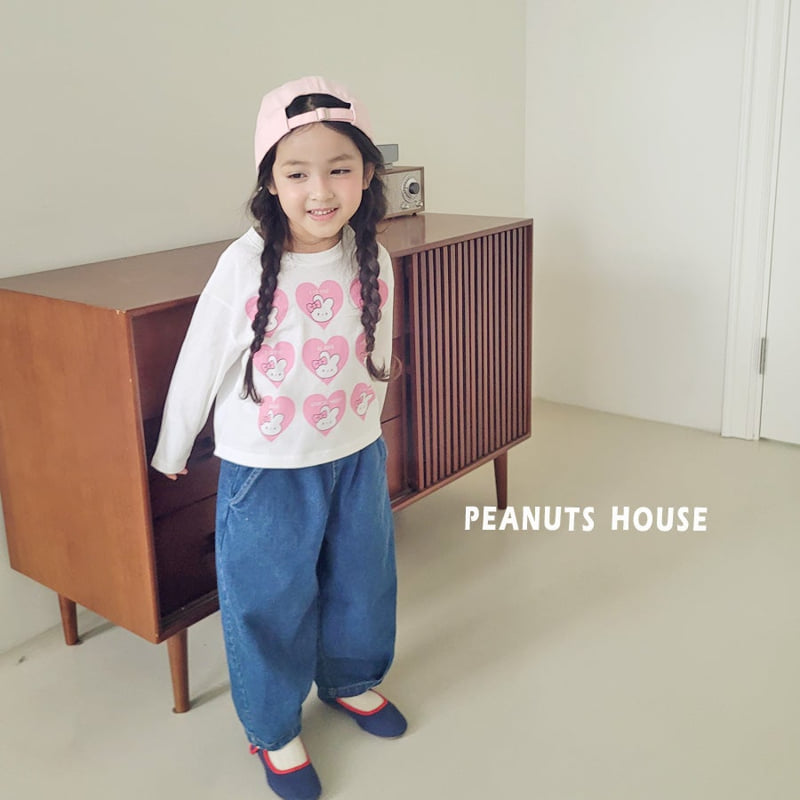Peanuts - Korean Children Fashion - #stylishchildhood - Wrinkle Denim Jeans - 4