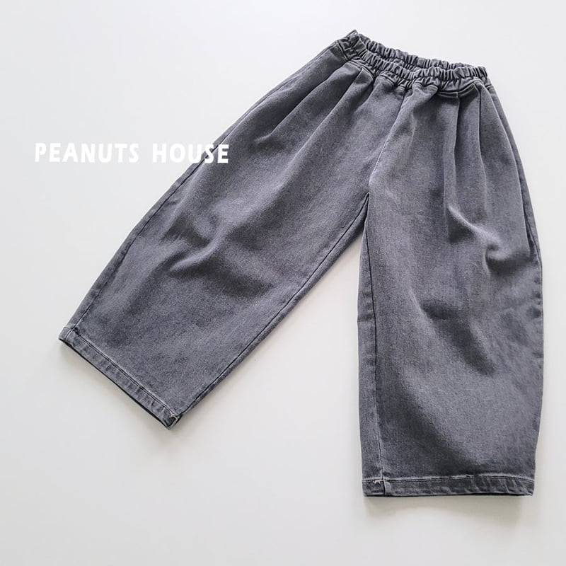 Peanuts - Korean Children Fashion - #childofig - Pleated Black Denim Pants - 2