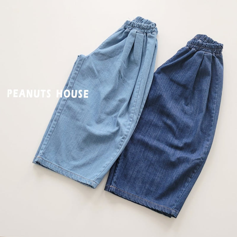Peanuts - Korean Children Fashion - #childrensboutique - Pleated Denim Jeans - 2