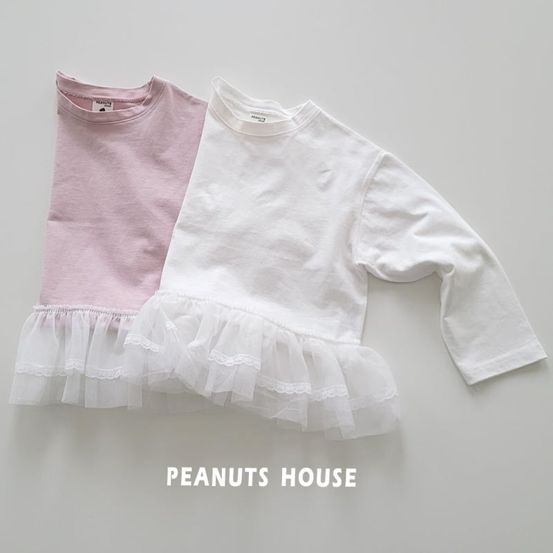 Peanuts - Korean Children Fashion - #kidsshorts - Lace Tee - 2