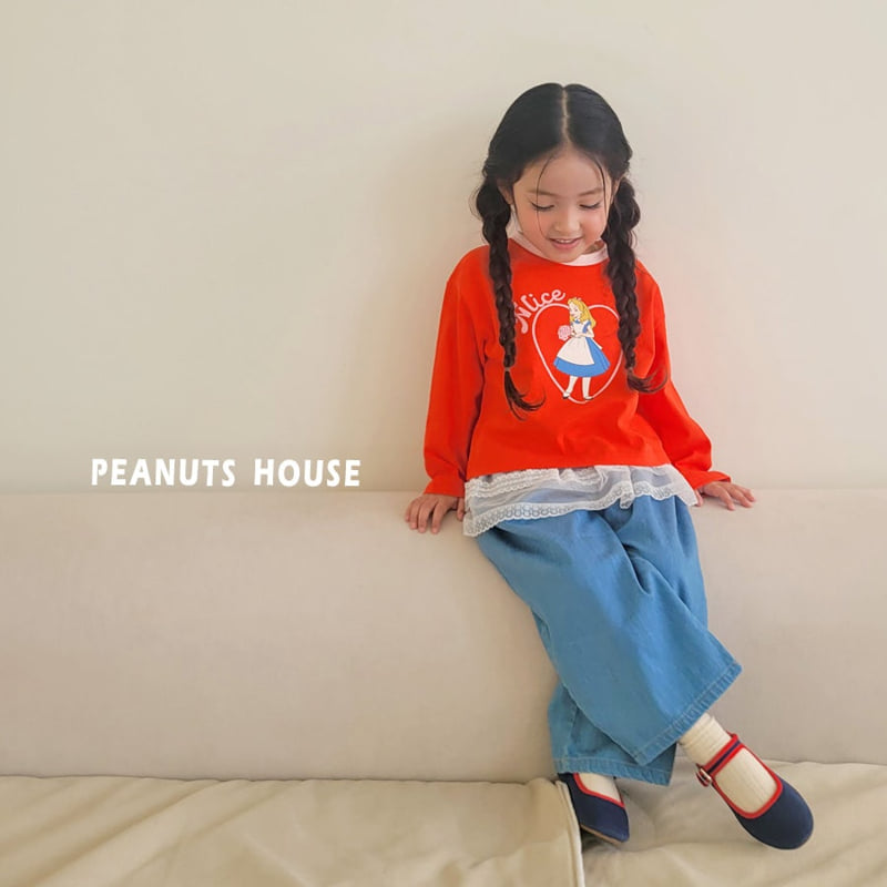 Peanuts - Korean Children Fashion - #kidsshorts - Pleated Denim Jeans - 6