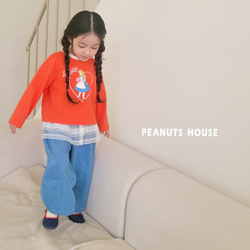 Peanuts - Korean Children Fashion - #kidsstore - Pleated Denim Jeans - 7