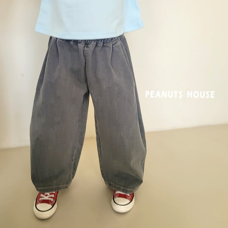 Peanuts - Korean Children Fashion - #kidzfashiontrend - Pleated Black Denim Pants - 9