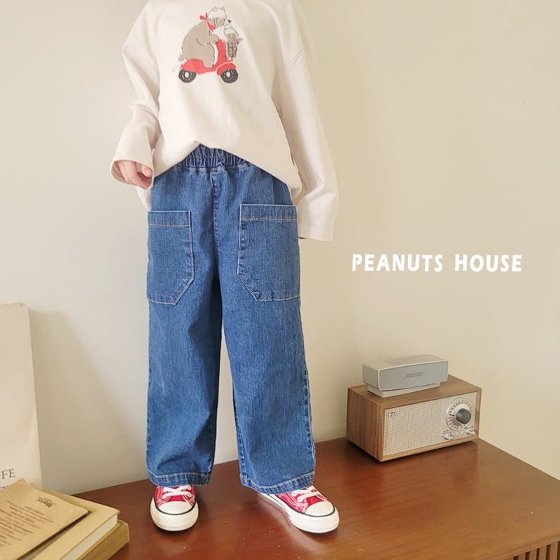 Peanuts - Korean Children Fashion - #magicofchildhood - Pocket Denim Jeans - 8
