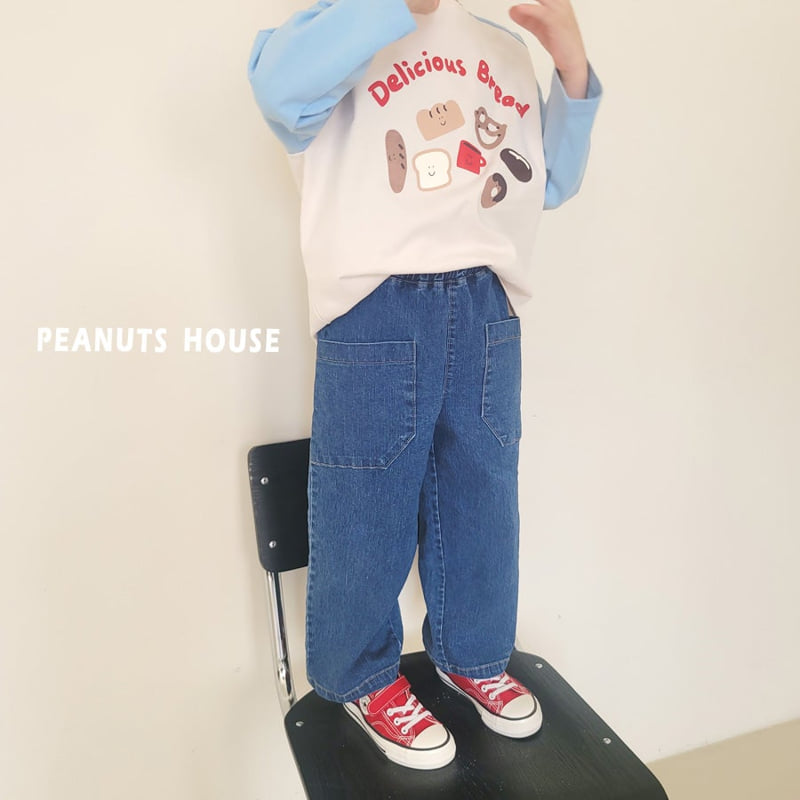 Peanuts - Korean Children Fashion - #minifashionista - Pocket Denim Jeans - 9