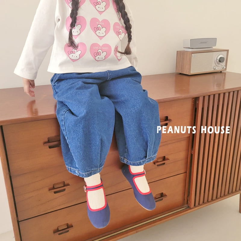 Peanuts - Korean Children Fashion - #stylishchildhood - Wrinkle Denim Jeans - 3
