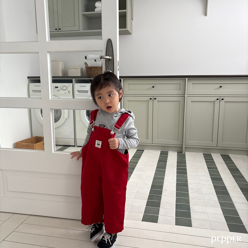 Pepper - Korean Children Fashion - #childofig - Cherry Overall Pants - 12