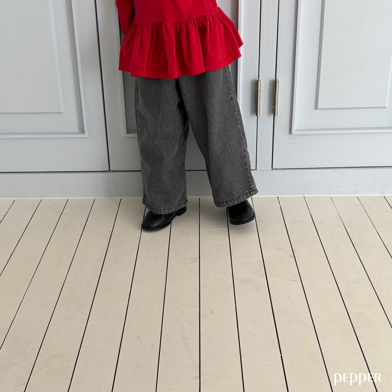 Pepper - Korean Children Fashion - #childrensboutique - Vintage Denim Pants - 7