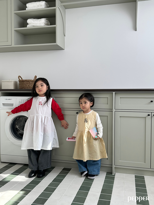Pepper - Korean Children Fashion - #designkidswear - Coco Embroidered One-piece - 3