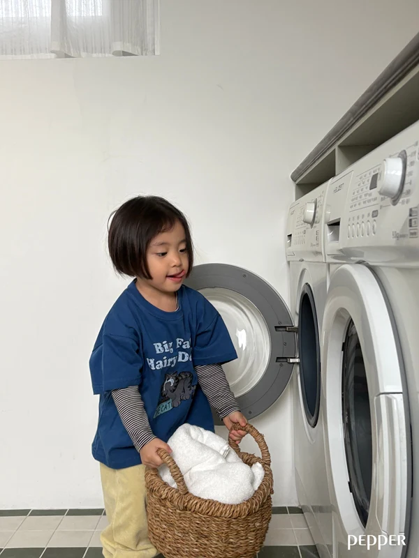 Pepper - Korean Children Fashion - #childrensboutique - Chubby Cat Short Sleeve Tee - 4