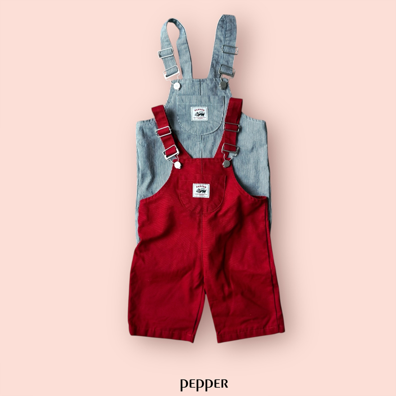 Pepper - Korean Children Fashion - #designkidswear - Cherry Overall Pants