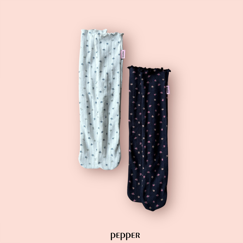 Pepper - Korean Children Fashion - #discoveringself - Flower Knee Socks