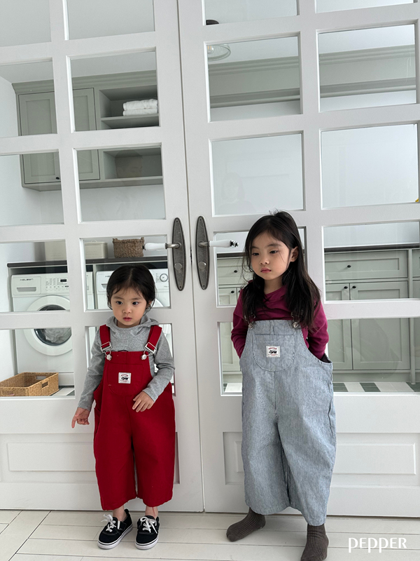 Pepper - Korean Children Fashion - #fashionkids - Cherry Overall Pants - 4