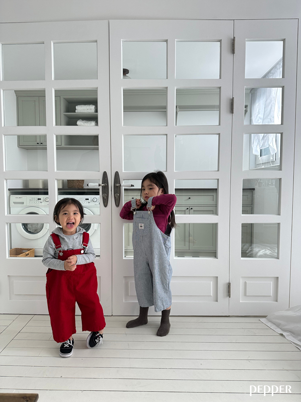 Pepper - Korean Children Fashion - #kidsstore - Cherry Overall Pants - 5