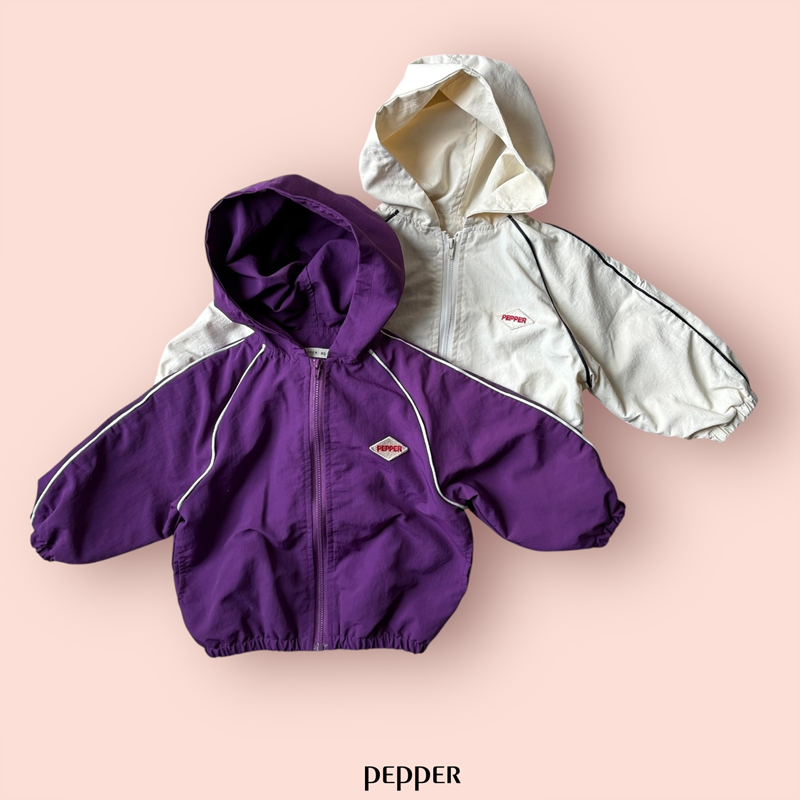 Pepper - Korean Children Fashion - #kidzfashiontrend - Plum Windbreaker