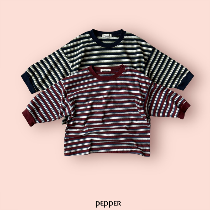 Pepper - Korean Children Fashion - #kidzfashiontrend - Pepper Stripe Tee