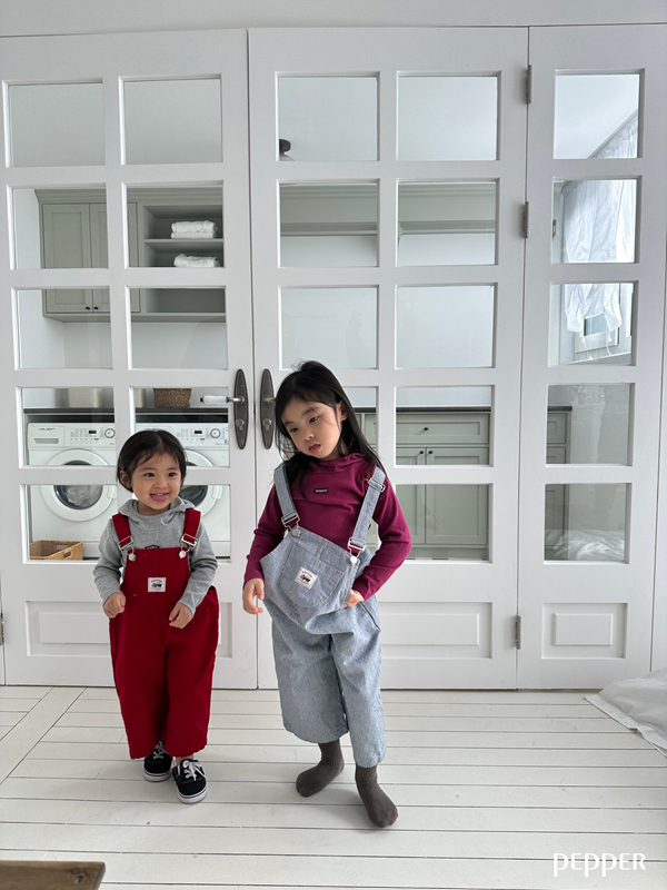 Pepper - Korean Children Fashion - #kidzfashiontrend - Cherry Overall Pants - 6