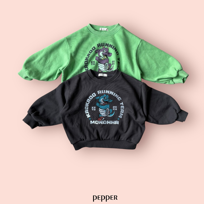 Pepper - Korean Children Fashion - #magicofchildhood - Alligator Sweatshirt