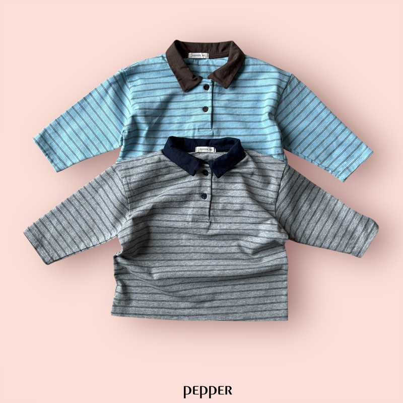 Pepper - Korean Children Fashion - #magicofchildhood - Mumu Collar Tee