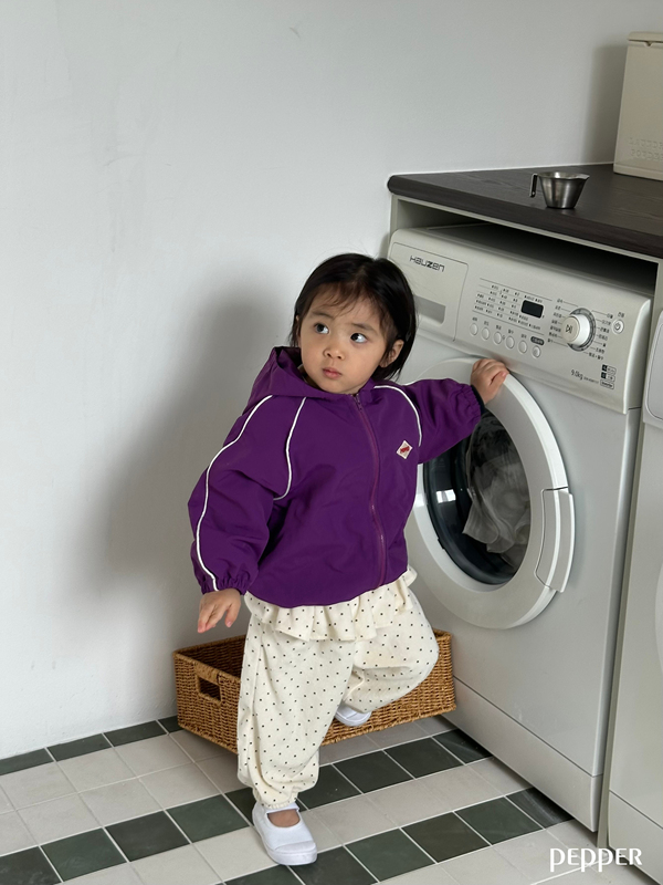 Pepper - Korean Children Fashion - #minifashionista - Plum Windbreaker - 5