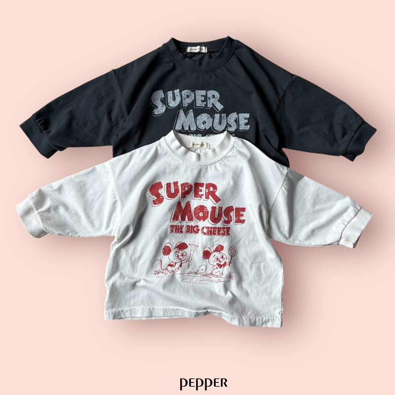 Pepper - Korean Children Fashion - #prettylittlegirls - Super Mouse Tee
