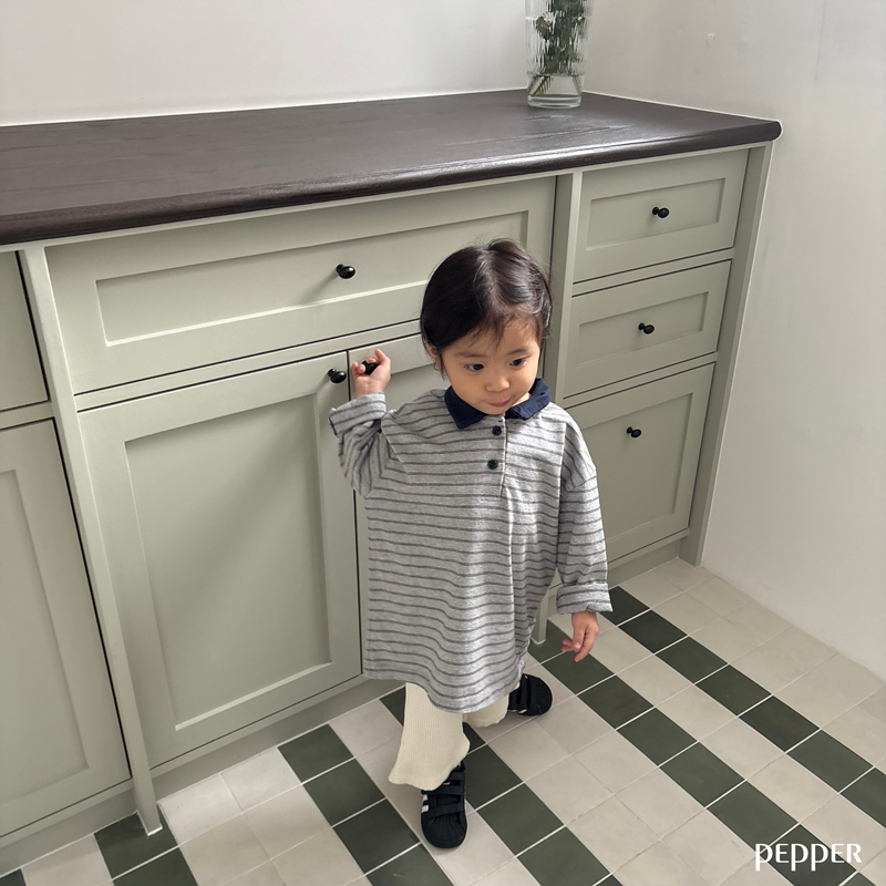 Pepper - Korean Children Fashion - #prettylittlegirls - Mumu Collar Tee - 3