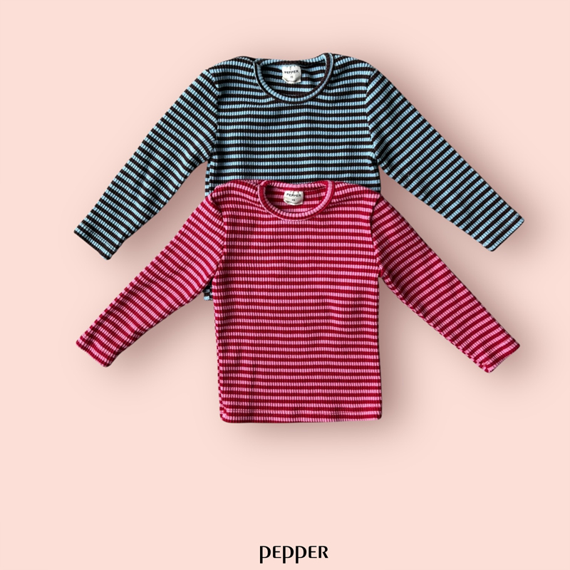 Pepper - Korean Children Fashion - #prettylittlegirls - Pippi Stripe Tee