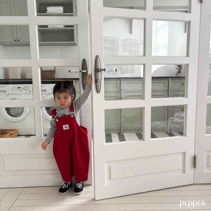 Pepper - Korean Children Fashion - #prettylittlegirls - Cherry Overall Pants - 11
