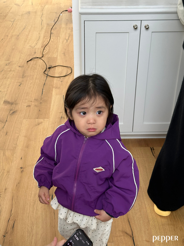 Pepper - Korean Children Fashion - #stylishchildhood - Plum Windbreaker - 9