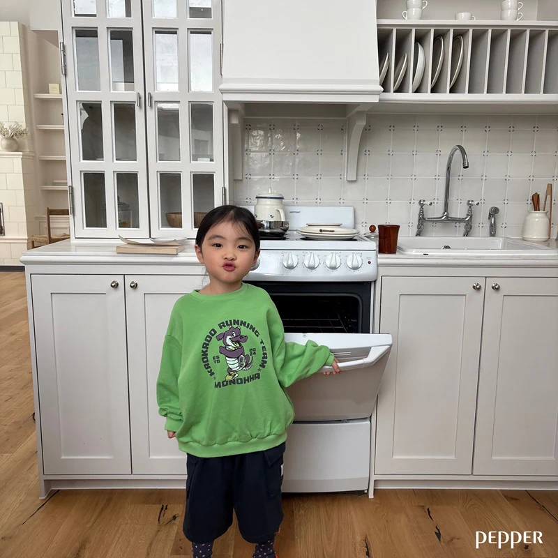 Pepper - Korean Children Fashion - #stylishchildhood - Alligator Sweatshirt - 6