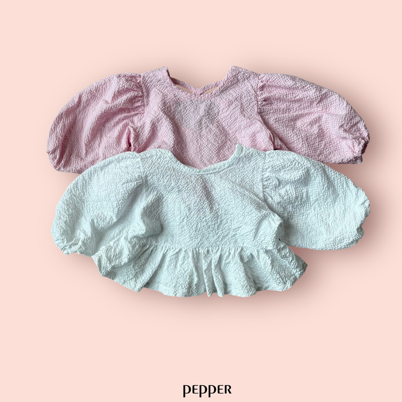Pepper - Korean Children Fashion - #stylishchildhood - Candy Puff Blouse