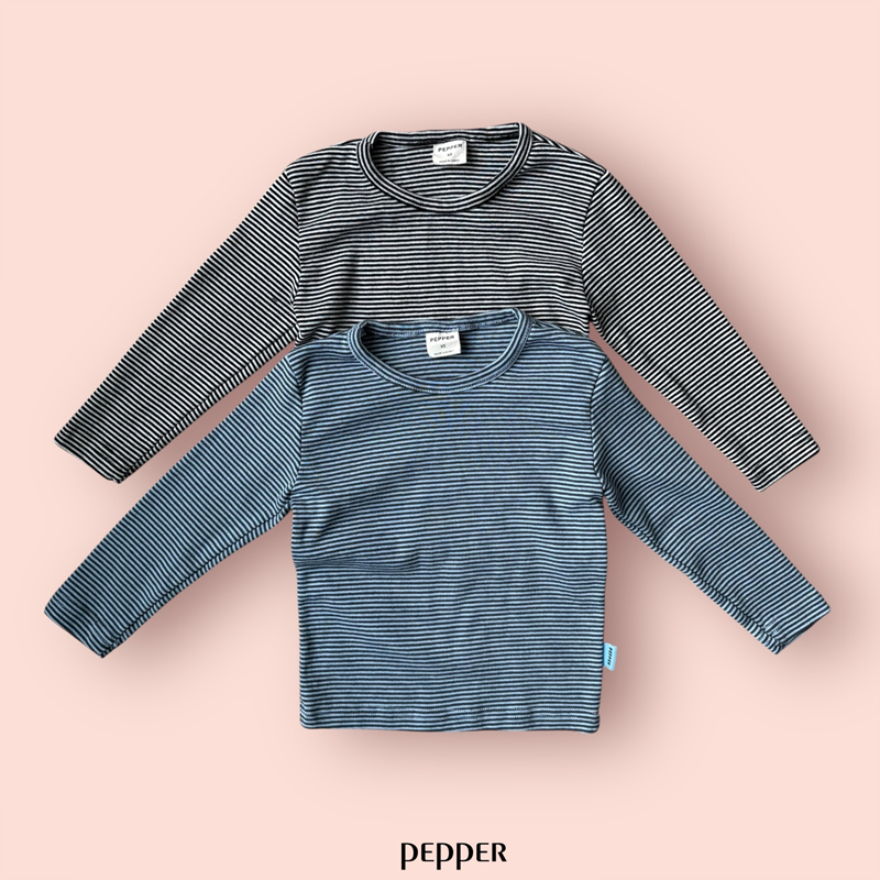 Pepper - Korean Children Fashion - #stylishchildhood - Stretchy Stripe Tee