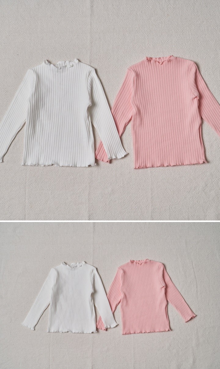 Pepper Mint - Korean Children Fashion - #childofig - Ribbed Wave Tee