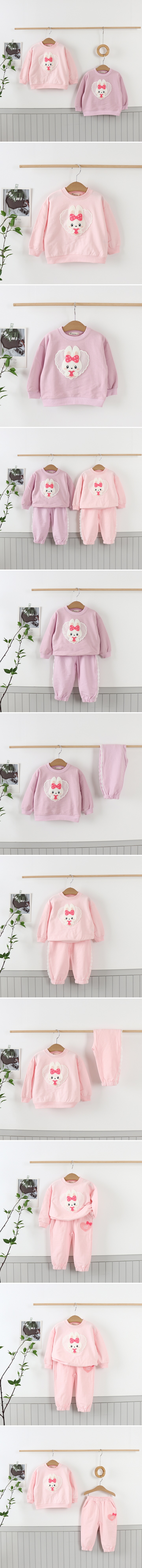 Heart Bunny Sweatshirt by Pepper Mint for Child - view 1