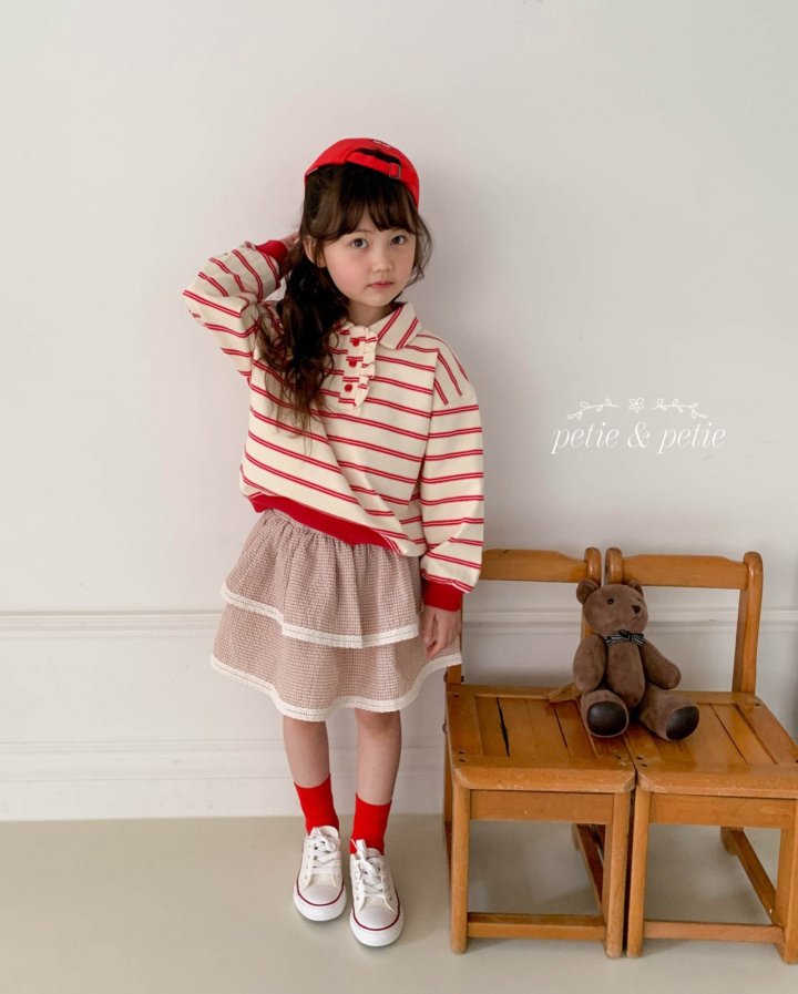 Petit & Petit - Korean Children Fashion - #Kfashion4kids - Stripe Collar Sweatshirt