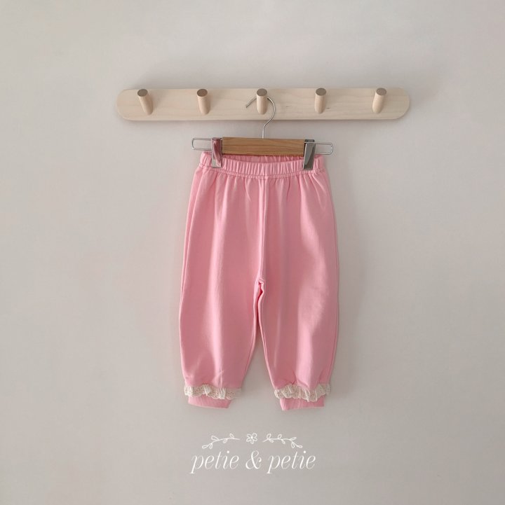 Petit & Petit - Korean Children Fashion - #Kfashion4kids - Happy Lace Jogger Pants - 3