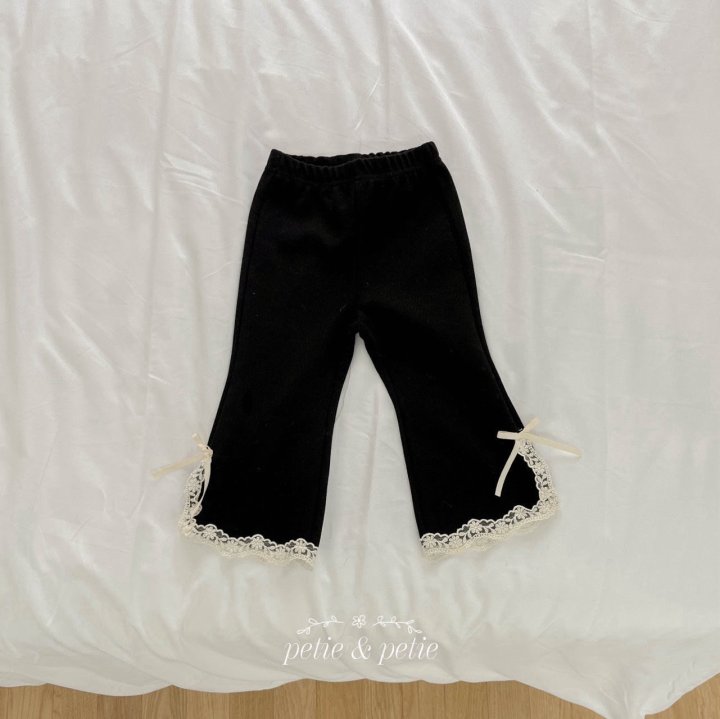 Petit & Petit - Korean Children Fashion - #kidzfashiontrend - Betty Lace Flared Pants - 4